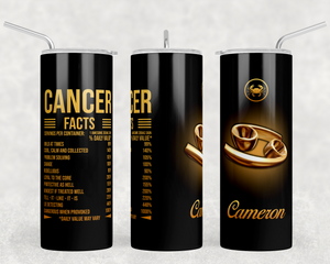 20oz Nutritional Facts Zodiac Tumblers