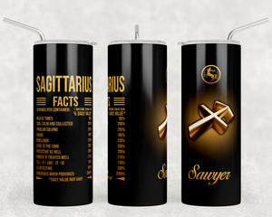 20oz Nutritional Facts Zodiac Tumblers
