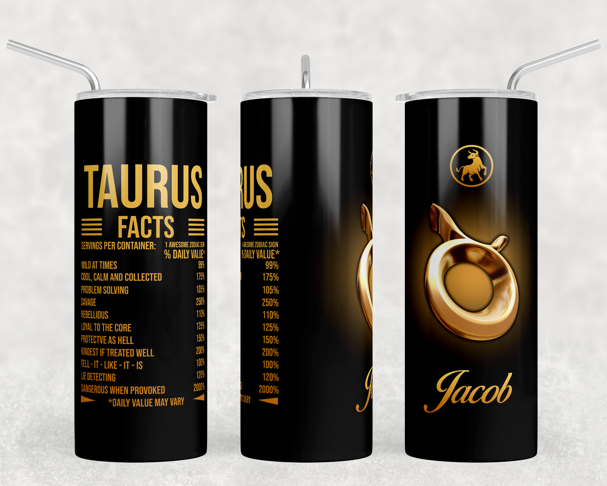 20oz Nutritional Facts Zodiac Tumblers