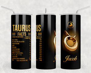 20oz Nutritional Facts Zodiac Tumblers