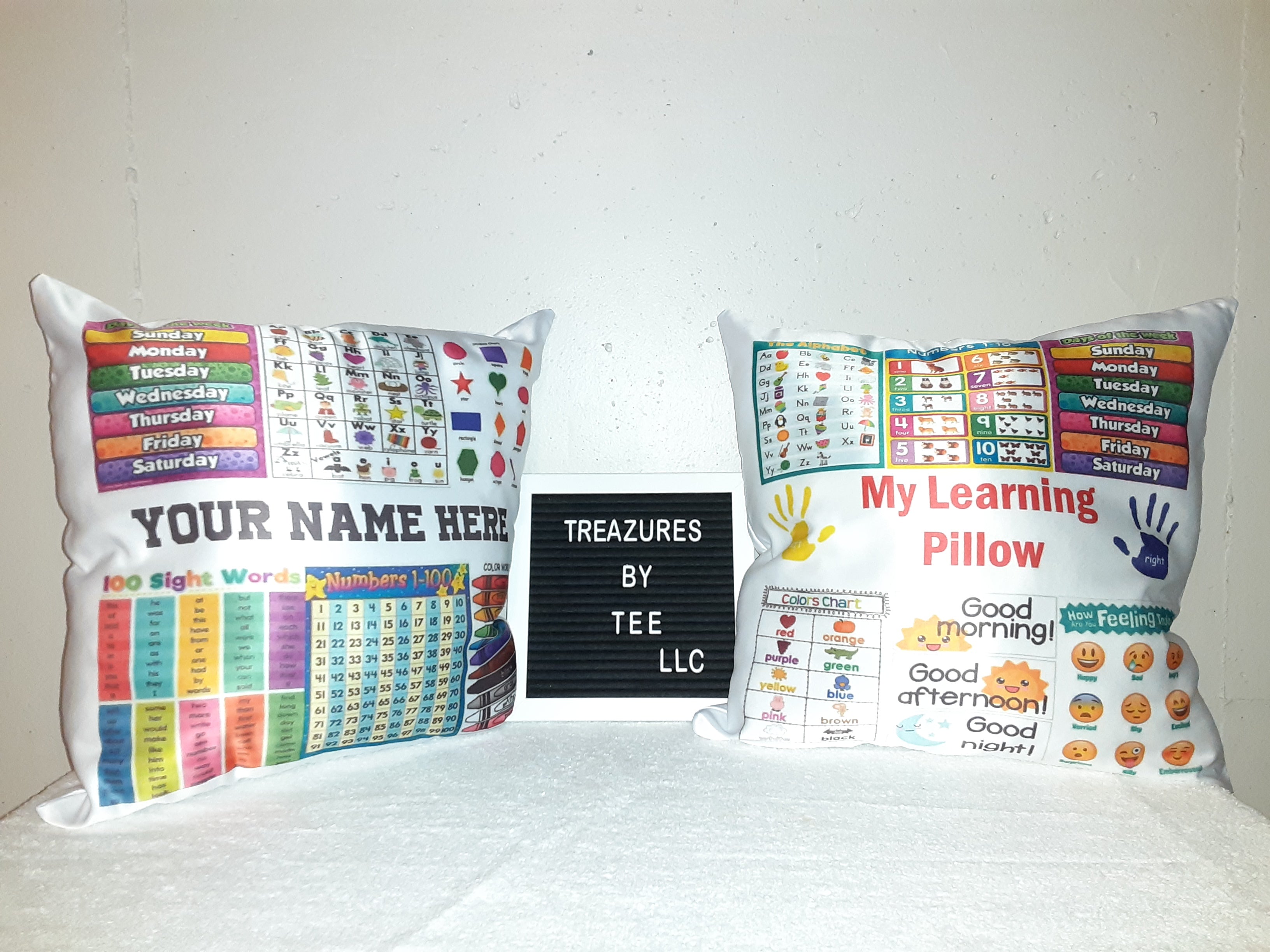 Children's Learning Pillow w/ Insert
