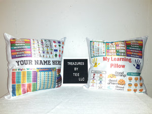 Children's Learning Pillow w/ Insert