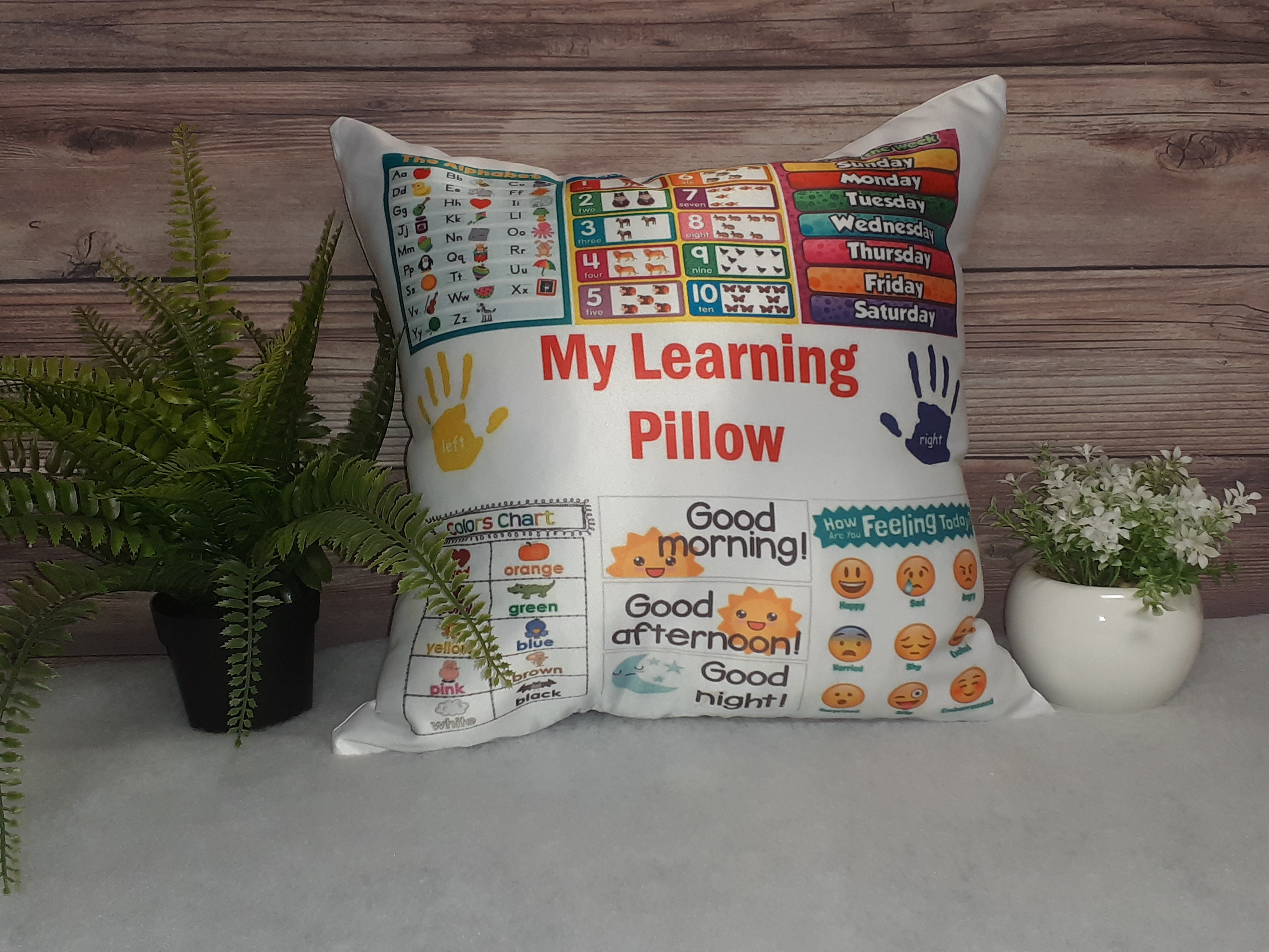 Children's Learning Pillow w/ Insert