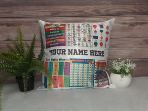 Children's Learning Pillow w/ Insert